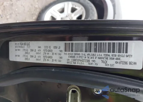 2017 Ram 1500 Longhorn из США, поврежденный, VIN 1C6RR7WM4HS572308